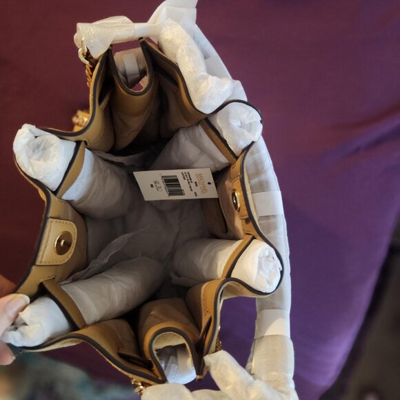 Michael Kors Mina Large Suede Chain Shoulder Bag - Picture 8 of 16